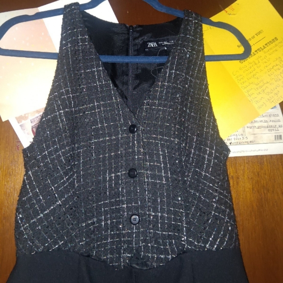 ZARA Textured Plaid Pantsuit XL 🆕 - Picture 9 of 9